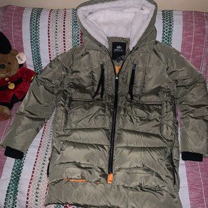 Pre=Owned Orolay Women's Thickened Duck Down Puffer Jacket Size M-Olive Green